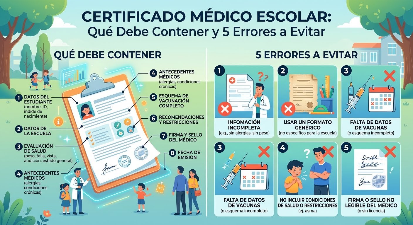 Blog | Certificado Médico Escolar: Qué Debe Contener y 5 Errores a Evitar