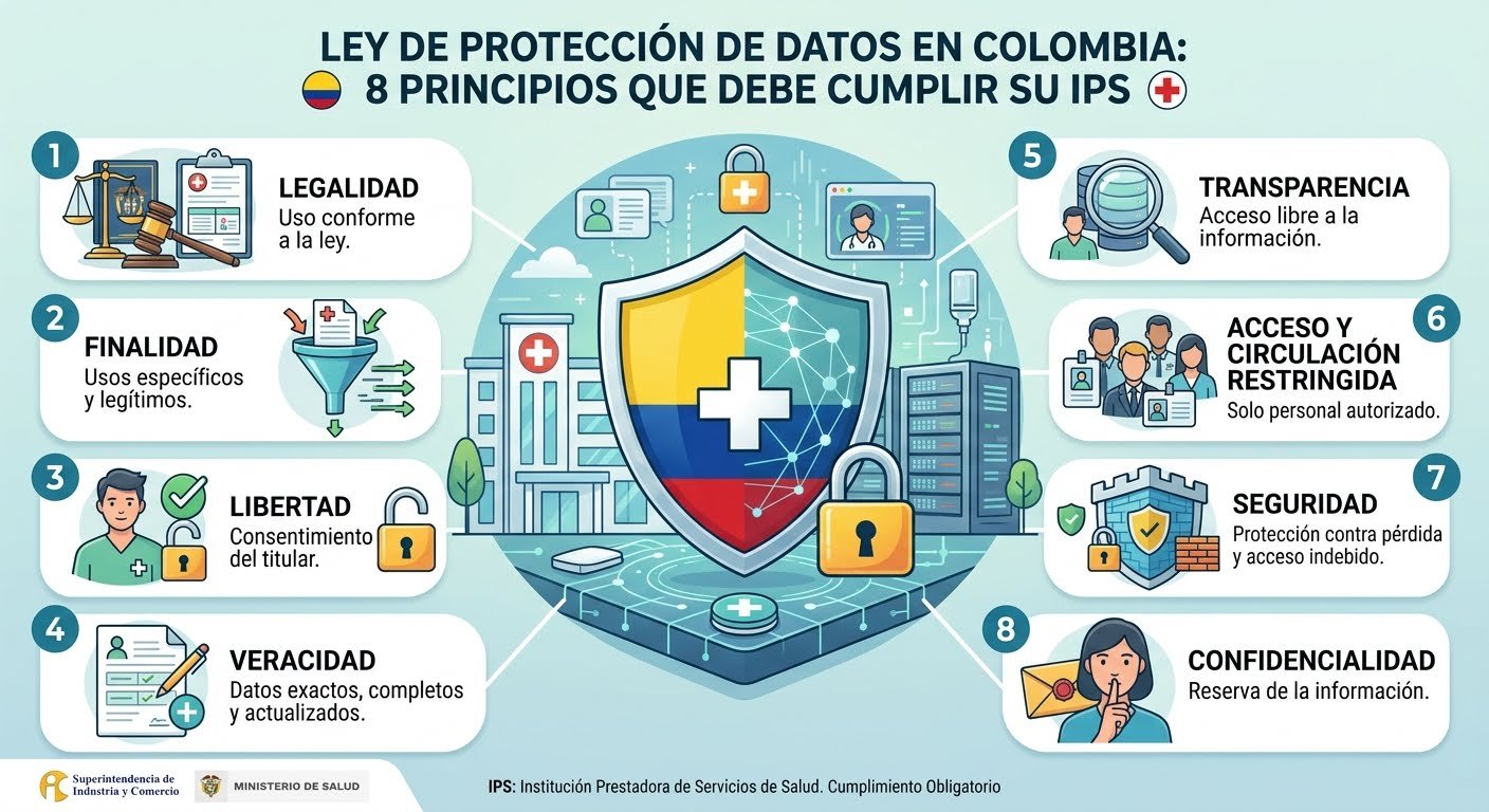 Blog | Ley de Protección de Datos en Colombia: 8 Principios que Debe Cumplir su IPS