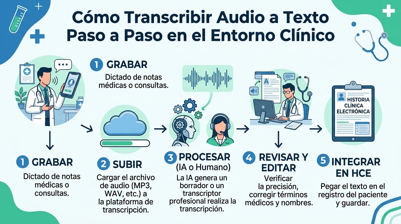 Blog | Cómo Transcribir Audio a Texto Paso a Paso en el Entorno Clínico